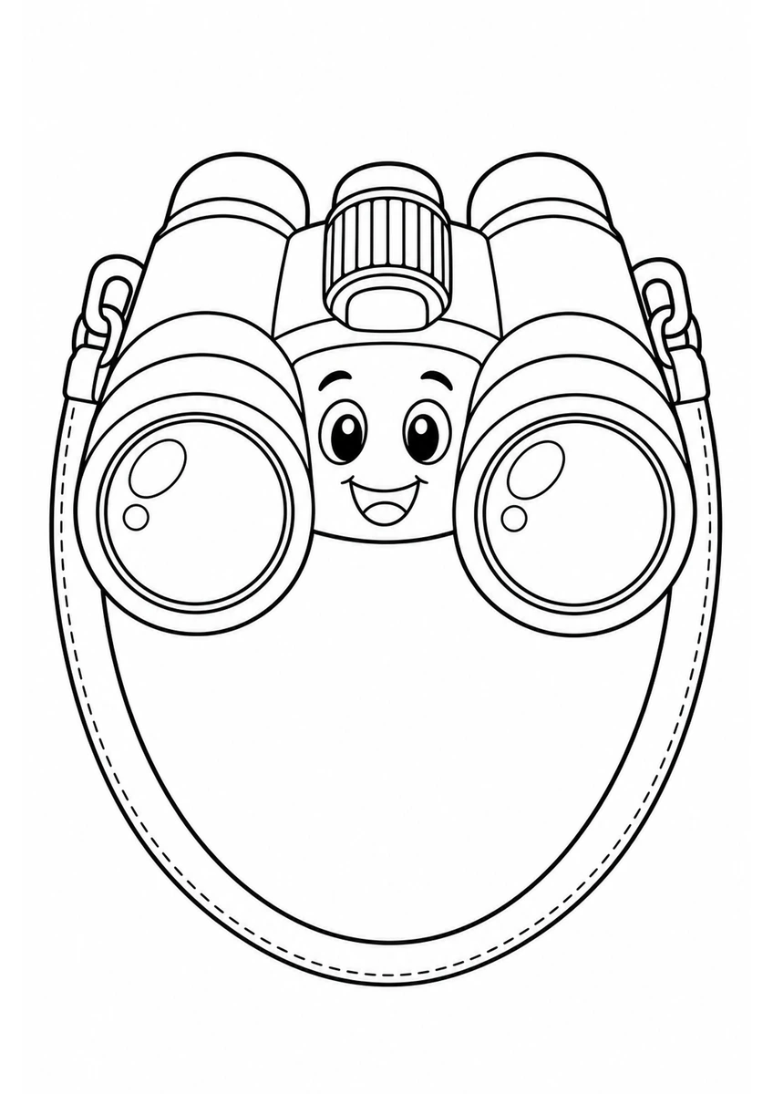 Desenho para colorir: Binóculo curioso