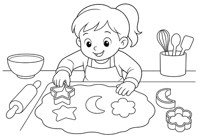 Desenho para colorir: Biscoitos de forma