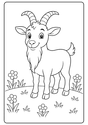 Desenho para colorir: Bode de barbicha