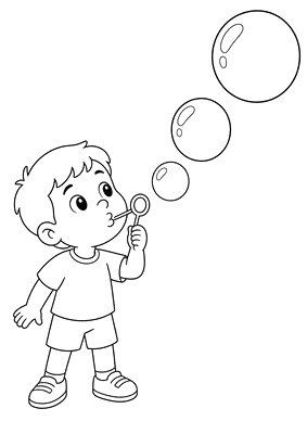 Desenho para colorir: Bolhas crescendo
