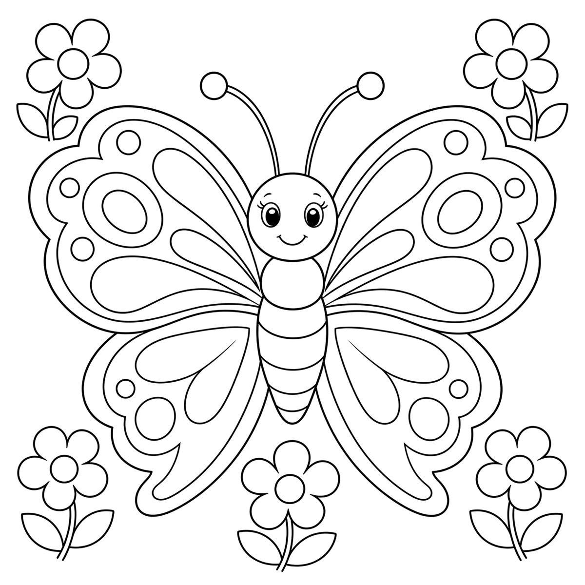Desenho para colorir: Borboleta simétrica