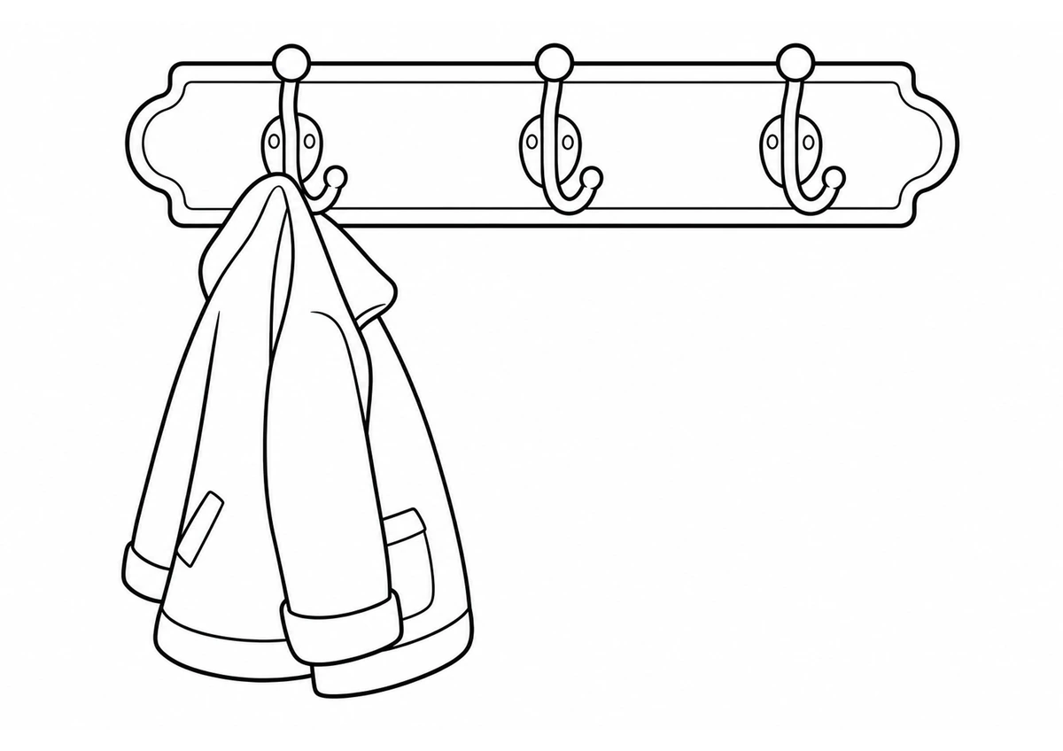 Desenho para colorir: Cabideiro de parede