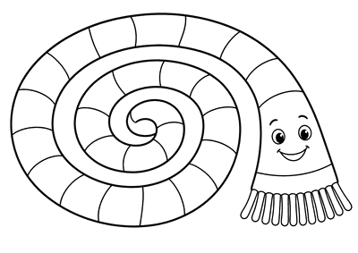 Desenho para colorir: Cachecol comprido
