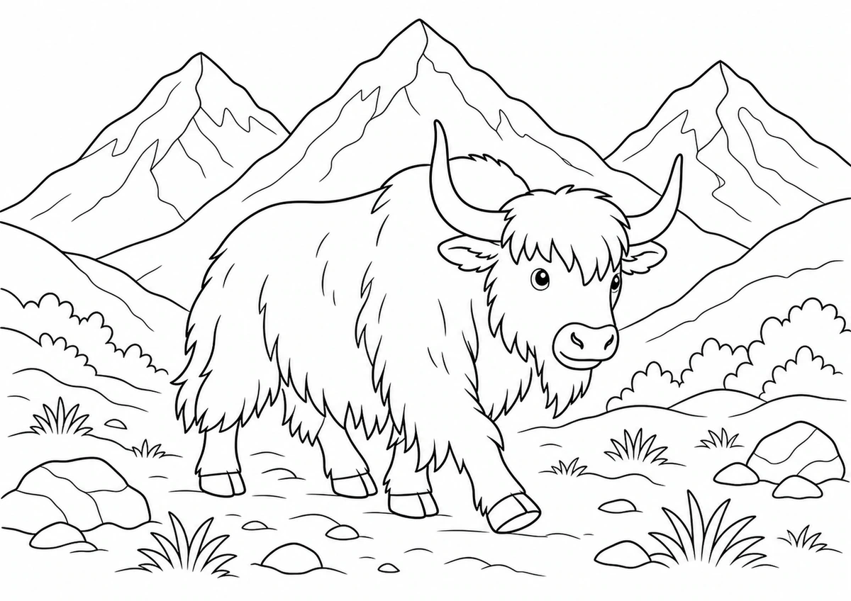Desenho para colorir: Iaque no vale